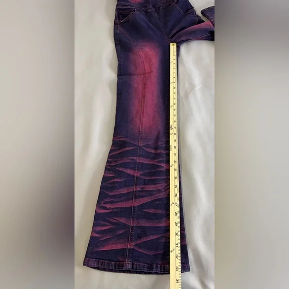 Fashion Nova Women’s More Drama Denim Jumpsuit - Dark Wash Sz Medium RN 149052 - Picture 8 of 16